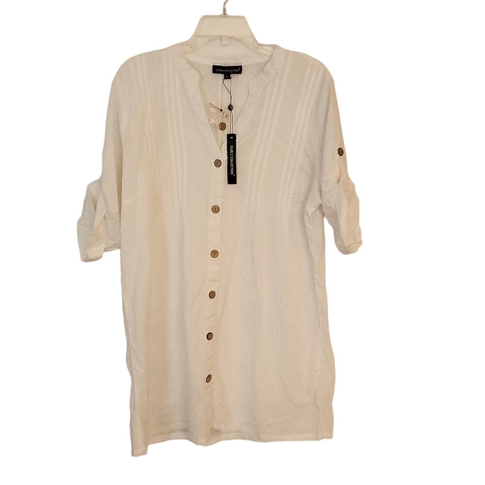 Club Z Collection White Coverup, NWT